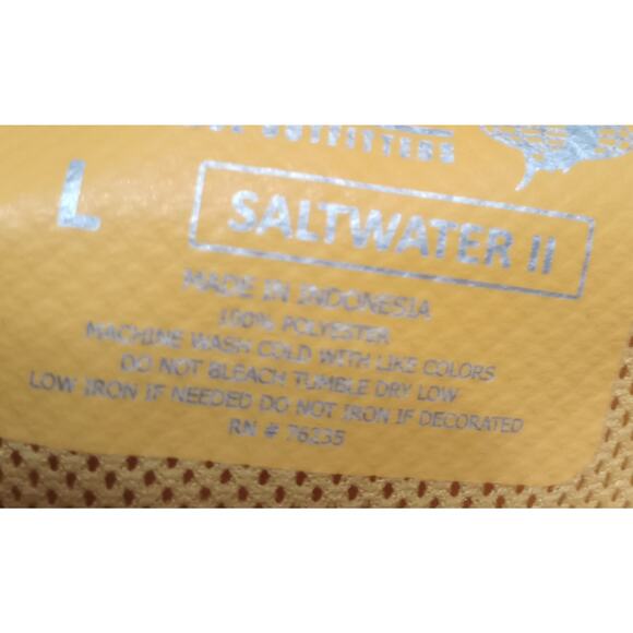 Reel Legends Shirt Men's Large Button Front Short Sleeve Vented - Picture 5 of 6